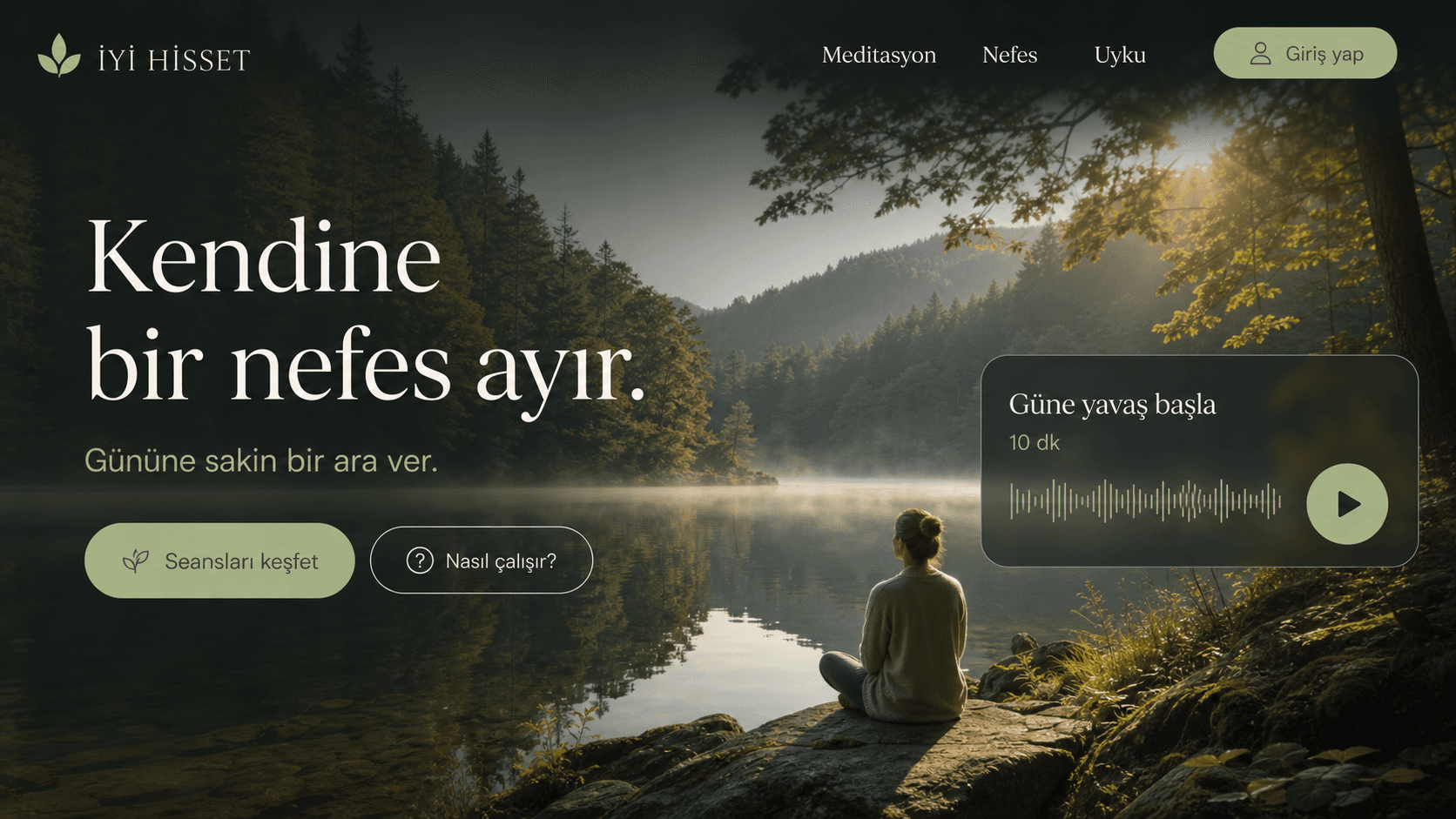 Turkish meditation website design